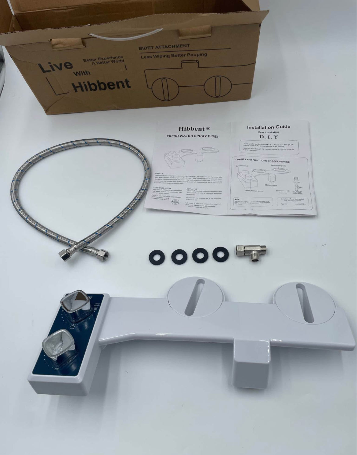 Hibbent Fresh Water Spray Bidet Attachment - D.I.Y. Installation