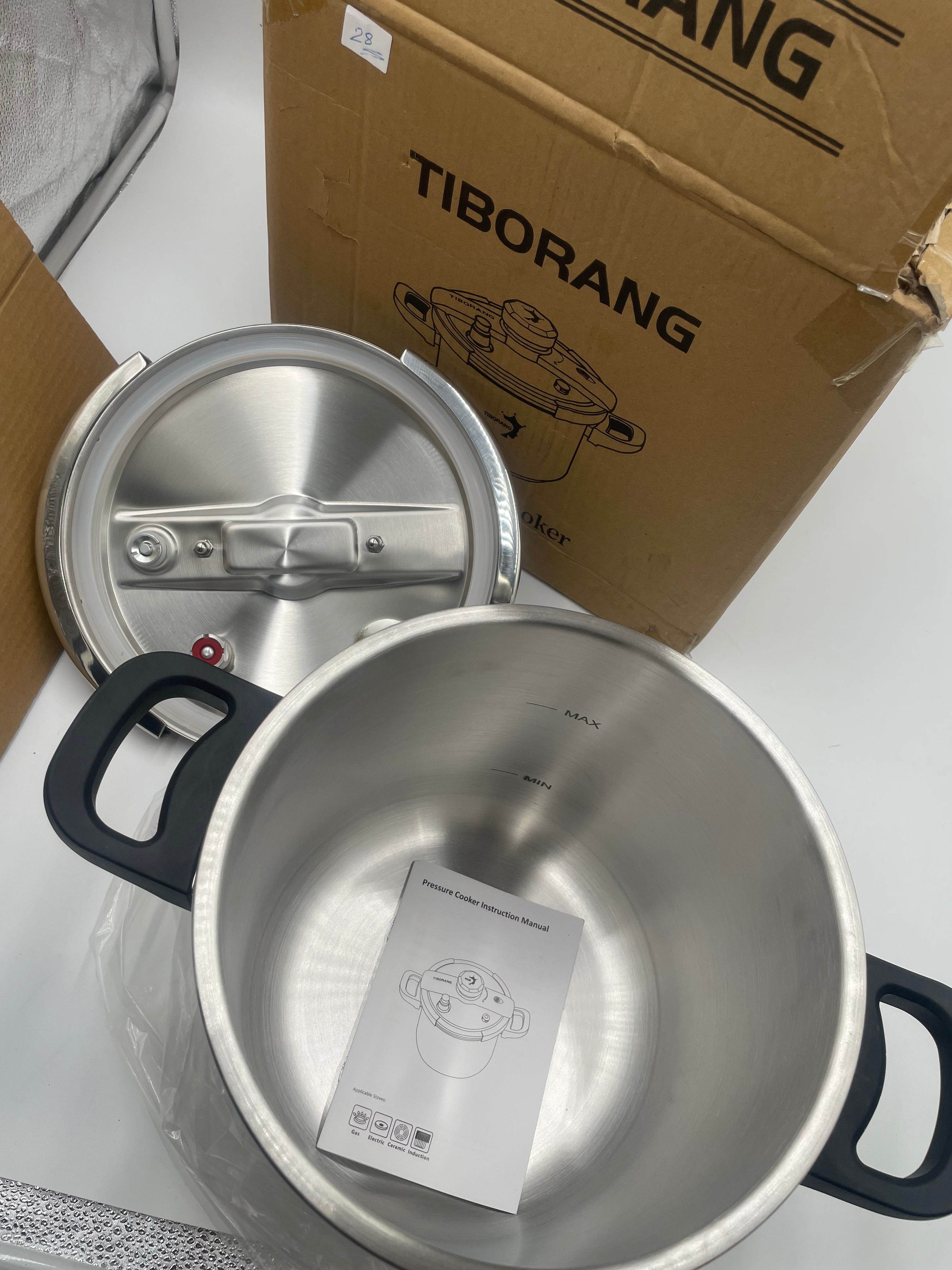 🥘 TIBORANG Stainless Steel Pressure Cooker - 8L Capacity