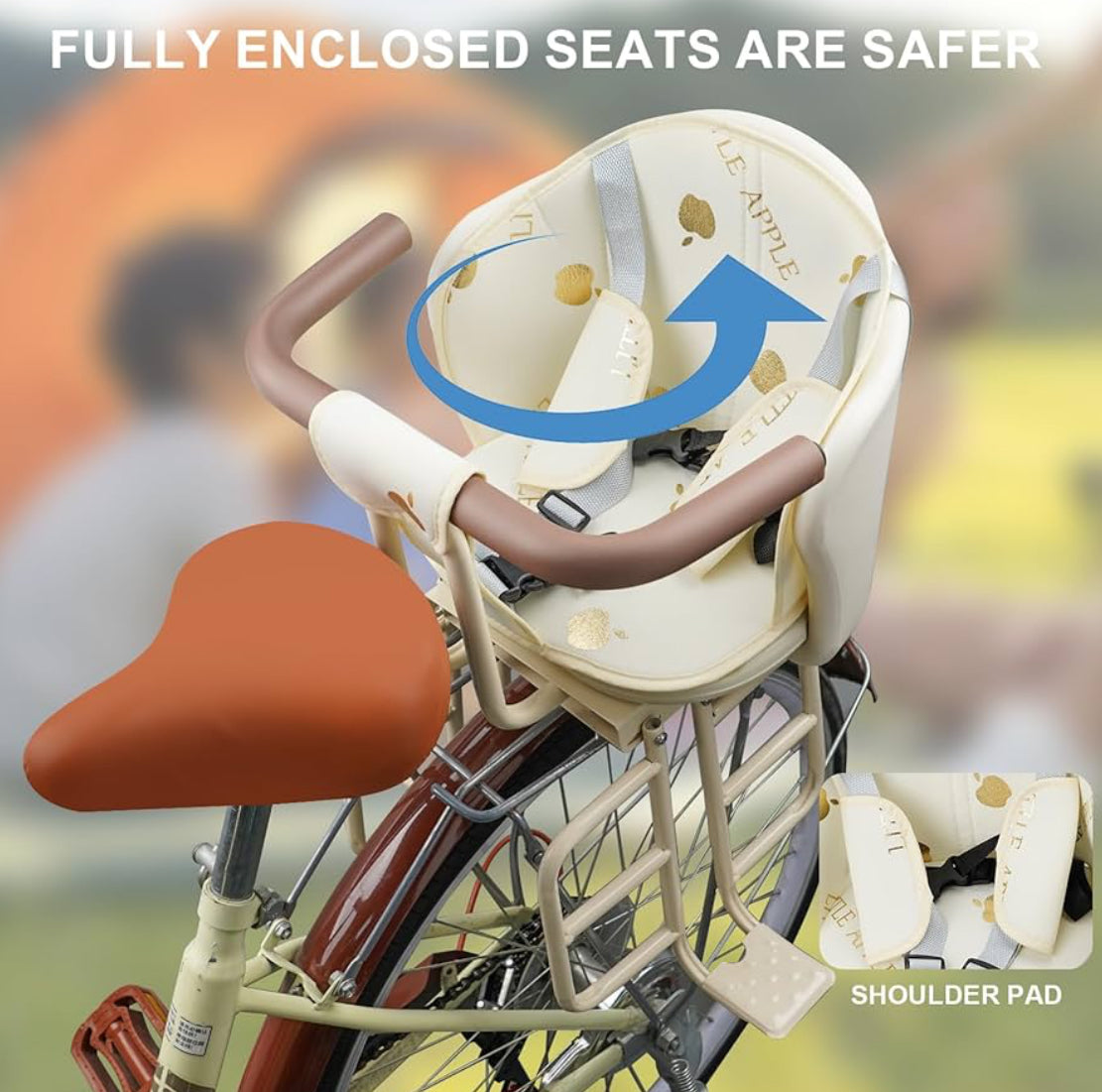 👶 Safe & Stylish Rear Bicycle Child Seat - Happy Baby Edition! 🚲