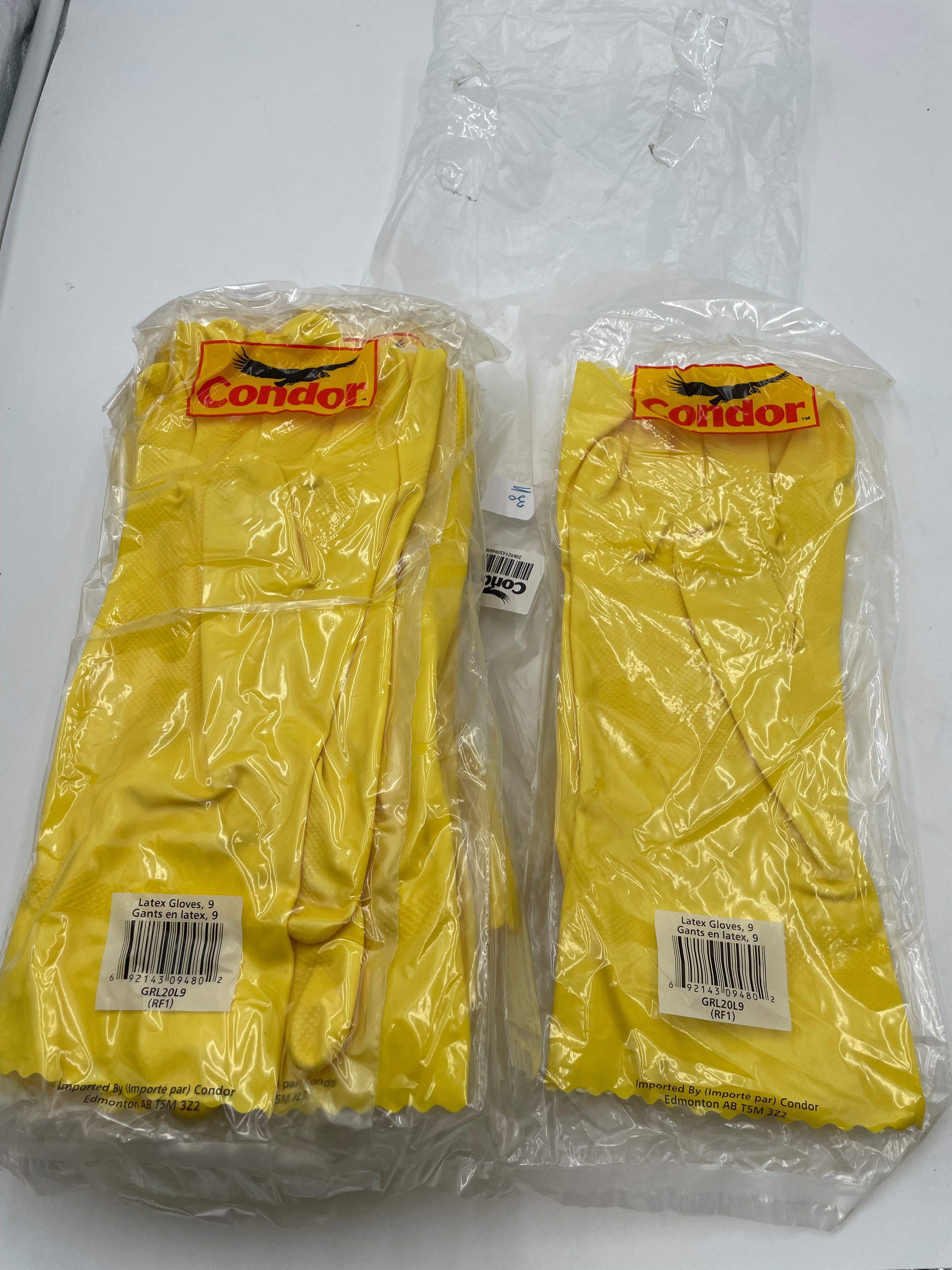 🧤 Condor Yellow Latex Gloves - Size 9 (12 Pairs) 🧤