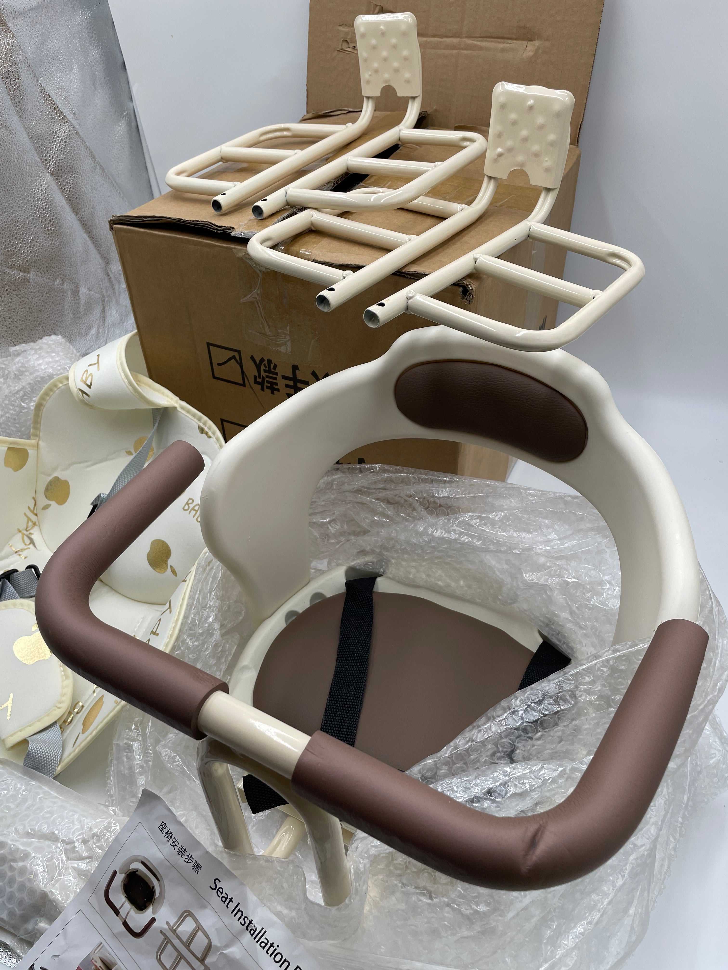 👶 Safe & Stylish Rear Bicycle Child Seat - Happy Baby Edition! 🚲