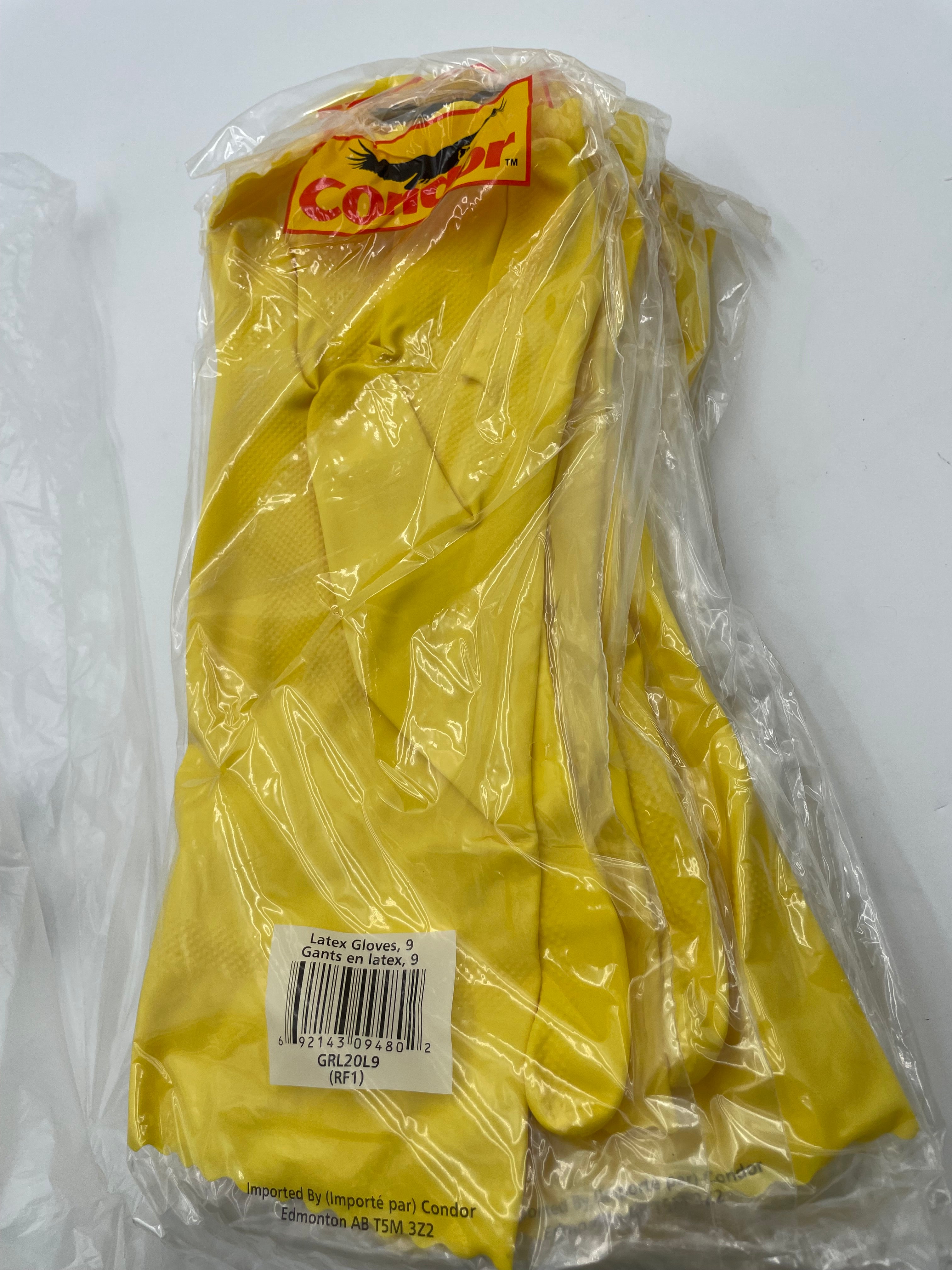 🧤 Condor Yellow Latex Gloves - Size 9 (12 Pairs) 🧤