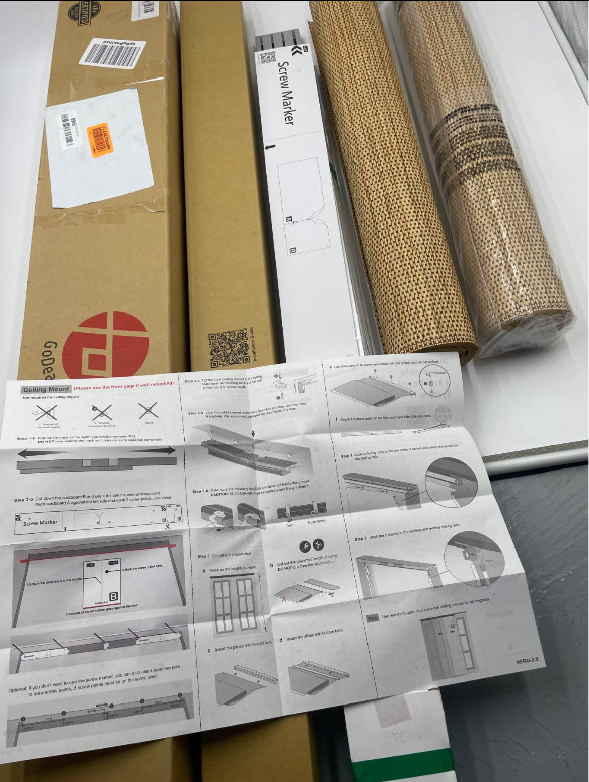 Adjustable 4-Panel Sliding Blinds