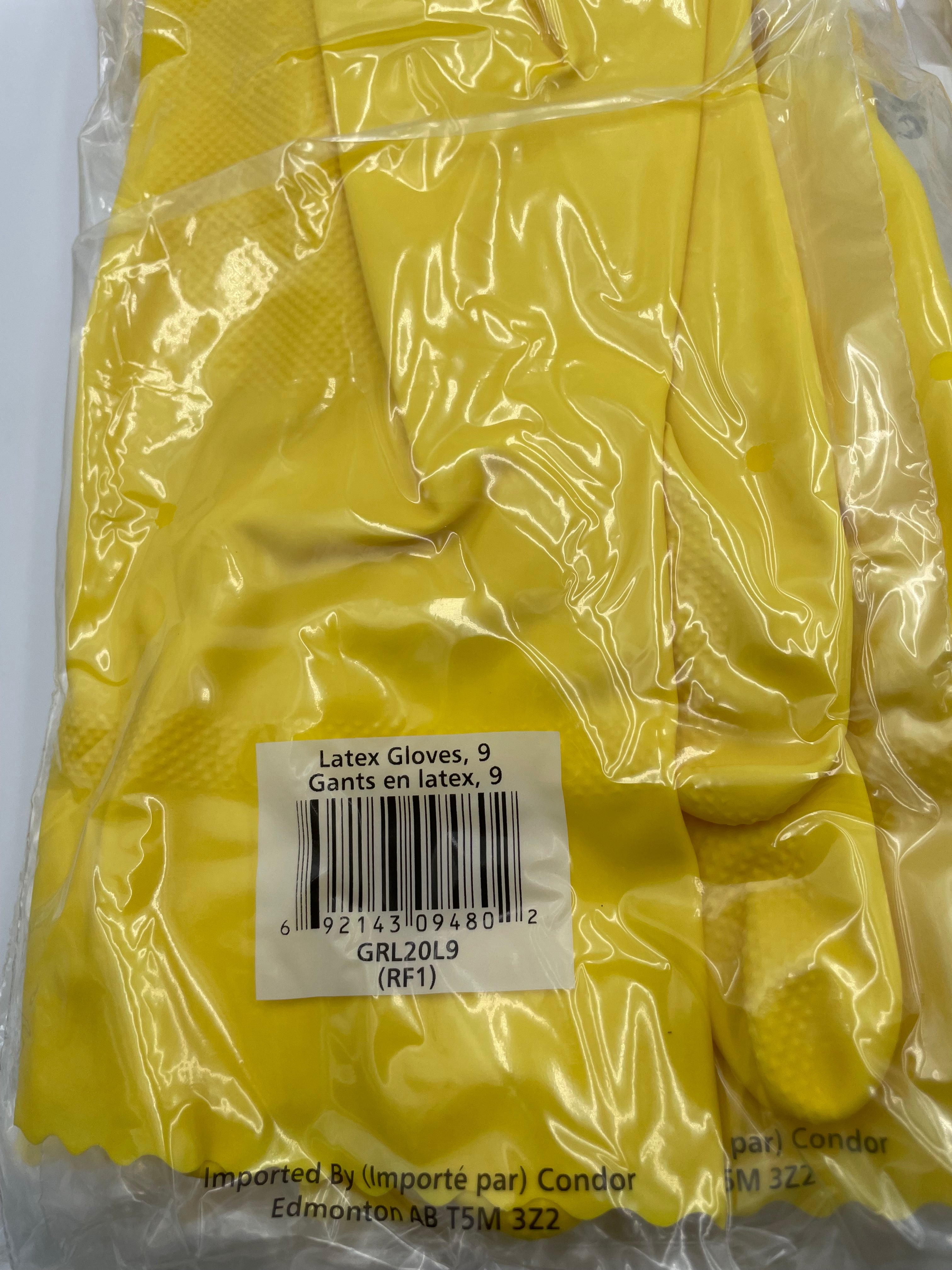 🧤 Condor Yellow Latex Gloves - Size 9 (12 Pairs) 🧤