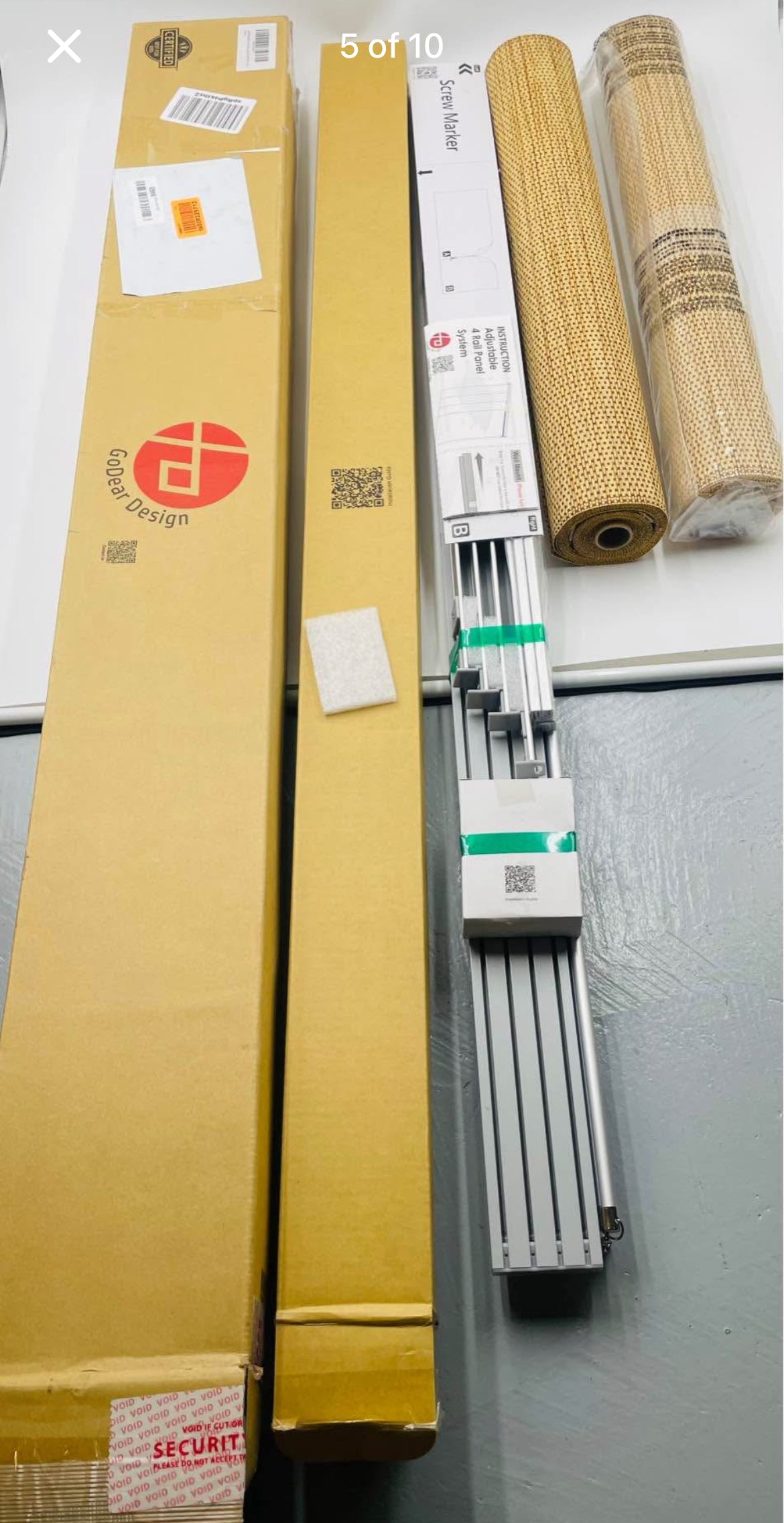 Adjustable 4-Panel Sliding Blinds